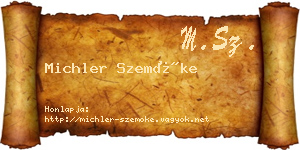 Michler Szemőke névjegykártya